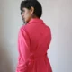 Pink Shirt Dress with Pockets | Pocket Dress Woman wearing hot pink button-down shirt dress with waist tie and invisible side pockets, Pocket Dress India