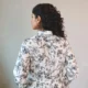 Black & White Floral Sketch Shirt Dress with Pockets | Pocket Dress Woman wearing black and white botanical sketch print shirt dress with invisible side pockets, Pocket Dress India