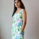 Pastel Floral Mini Dress with Pockets | Pocket Dress floral mini dress with pockets - pastel A-line dress front view