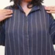 Charcoal Pinstripe Shirt Dress with Pockets | Pocket Dress Woman wearing charcoal pinstripe button-down shirt dress with invisible side pockets, Pocket Dress India