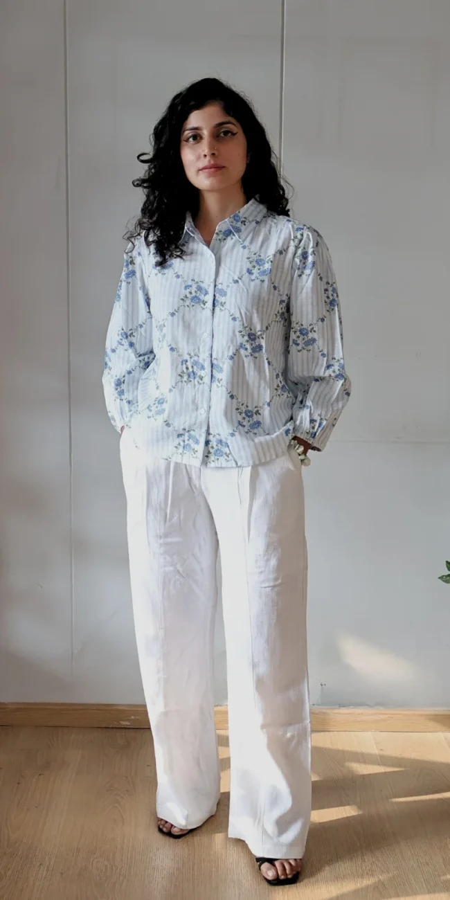 floral co-ord set with pockets, front view, Pocket Dress