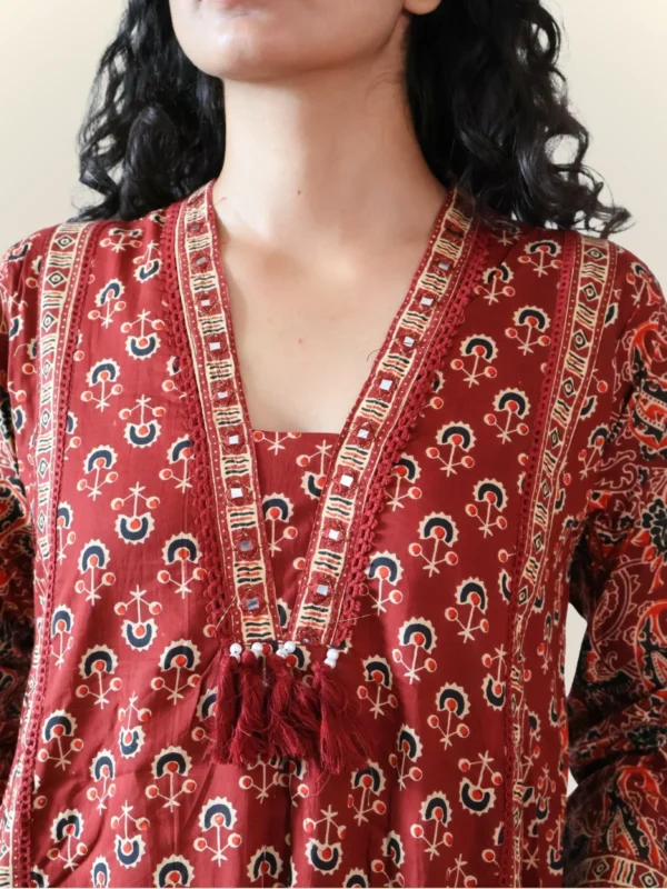 a-line pocket kurta set, front view, Pocket Dress