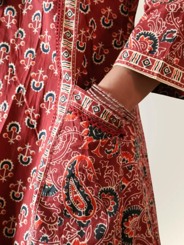 a-line pocket kurta set, front view, Pocket Dress
