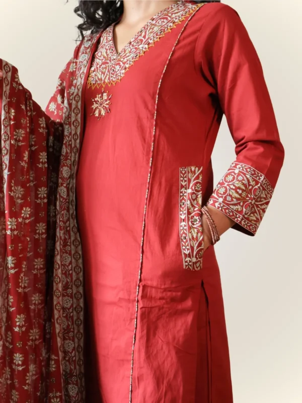 kurta set with pocket, front view, Pocket Dress