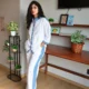 Denim Trim Co-Ord Set with Pockets denim trim co-ord set with pockets, front view, Pocket Dress