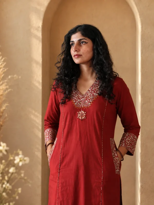 kurta set with pocket, front view, Pocket Dress