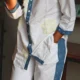 Denim Trim Co-Ord Set with Pockets denim trim co-ord set with pockets, front view, Pocket Dress