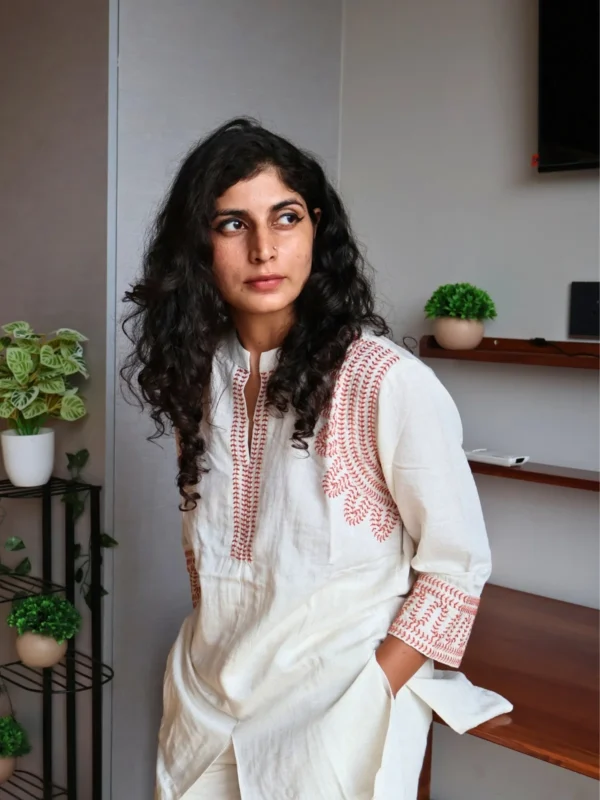 linen co-ord set with pockets, front view, Pocket Dress