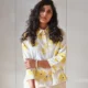 yellow floral co-ord set with pockets, front view, Pocket Dress