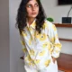 yellow floral co-ord set with pockets, front view, Pocket Dress