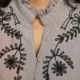 grey embroidered co-ord set with pockets, front view, Pocket Dress