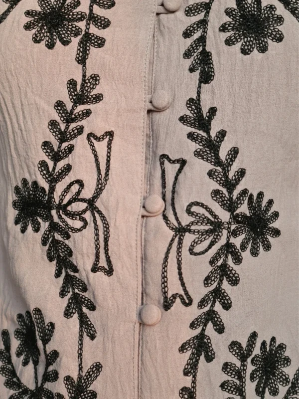 grey embroidered co-ord set with pockets, front view, Pocket Dress