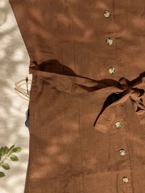 brown shirt dress with pockets | Pocket Dress